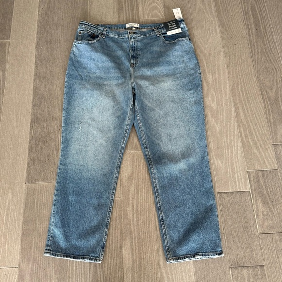 Abercrombie & Fitch The '90s Straight Ultra High Rise Curve Love Jeans 35 20 S - Picture 13 of 16